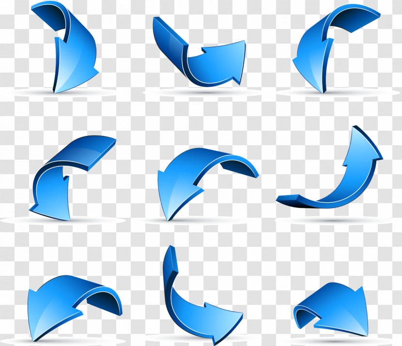 Three-dimensional Space Arrow Clip Art - Marine Mammal - Arrows Transparent PNG