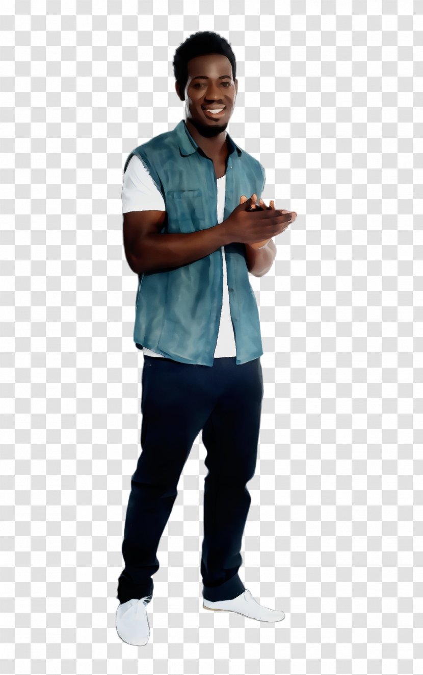 Standing Turquoise Shoulder Arm T-shirt - Sleeve - Gesture Transparent PNG