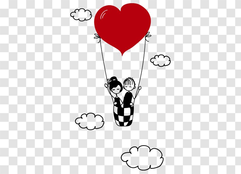 Love Cloud Boyfriend Girlfriend Romance - Tree - Couple Amour Transparent PNG