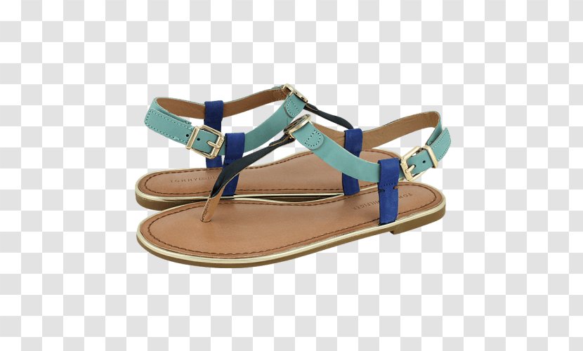 Slide Sandal Shoe Strap - Turquoise - Flat Footwear Transparent PNG