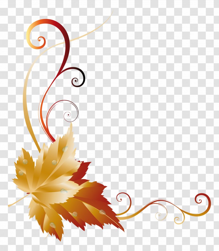 Autumn Leaf Color Clip Art - Image File Formats - Fall Transparent Decor Picture Transparent PNG