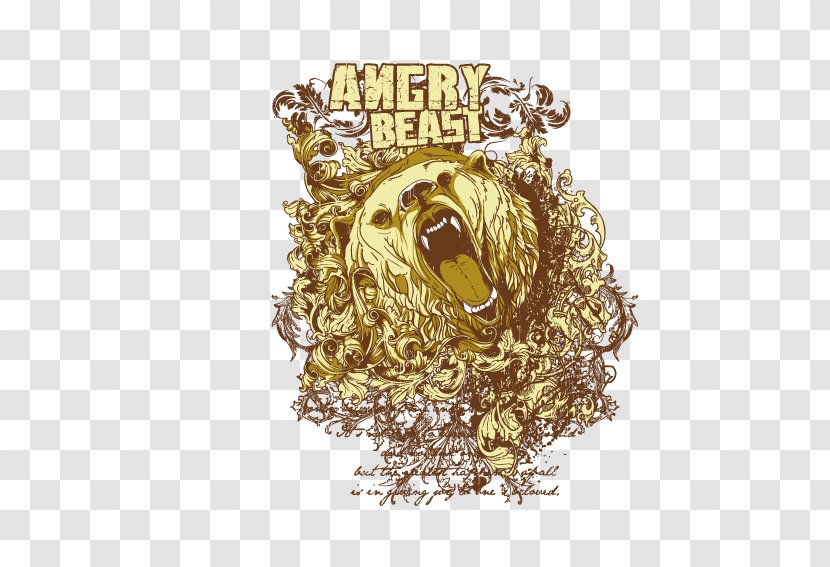 T-shirt Bear Art 4K Resolution - Roar - The Lion Roared Transparent PNG