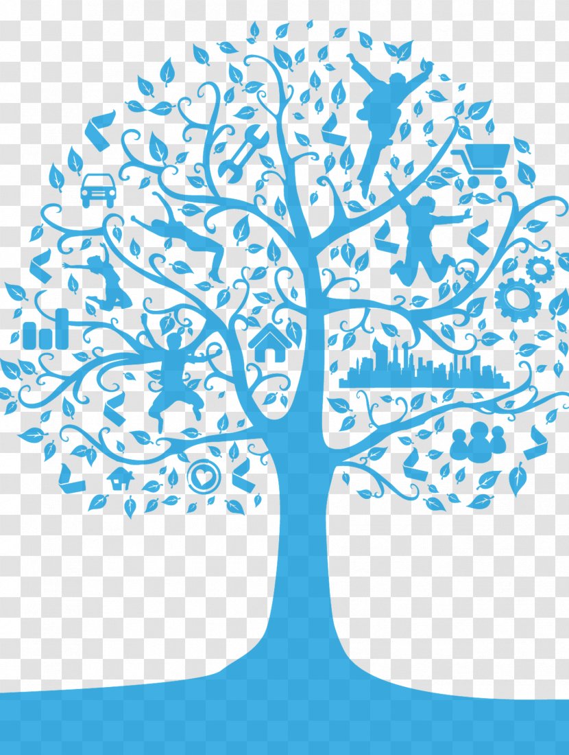 Tree - Branch - Blue Trees Transparent PNG