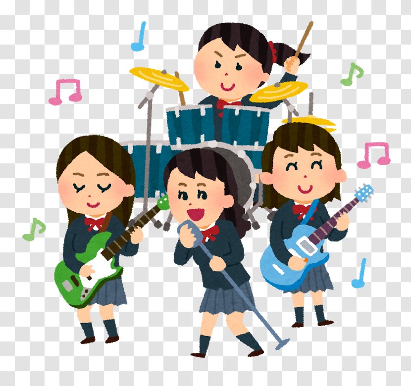バンド Interpretació Musical All-female Band Vocal - Watercolor - School Transparent PNG
