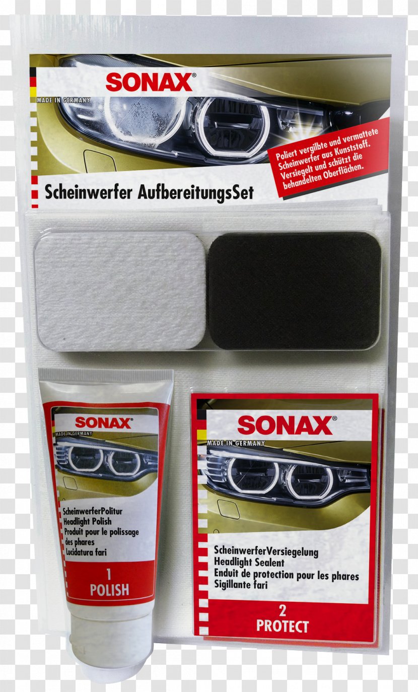 Car Headlamp Plastic Headlight Restoration Scheinwerfer Sonax - Automotive Exterior Transparent PNG