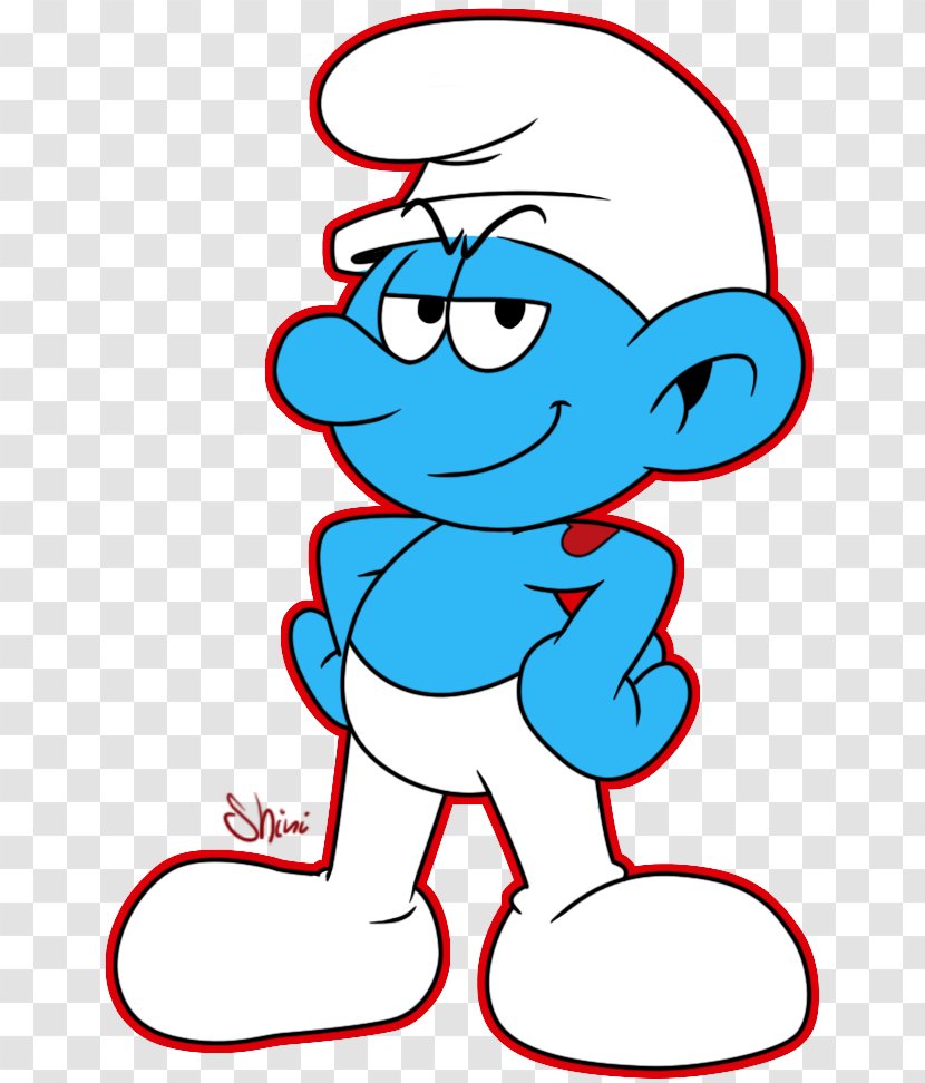 Smurfette Hefty Smurf Brainy Clumsy The Smurfs - Frame - Watercolor Transparent PNG
