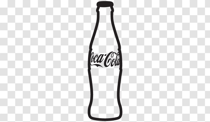 Fizzy Drinks Bottle Coca-Cola Carbonation - Cocacola Company - Cola Clipart Black And White Transparent PNG