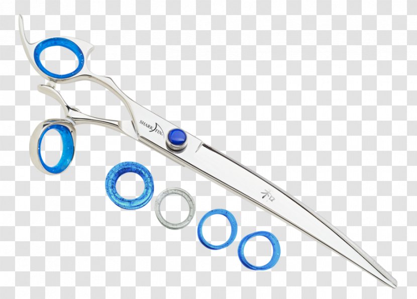 Scissors Nipper Hair-cutting Shears - Haircutting - Blue Line Curve Transparent PNG