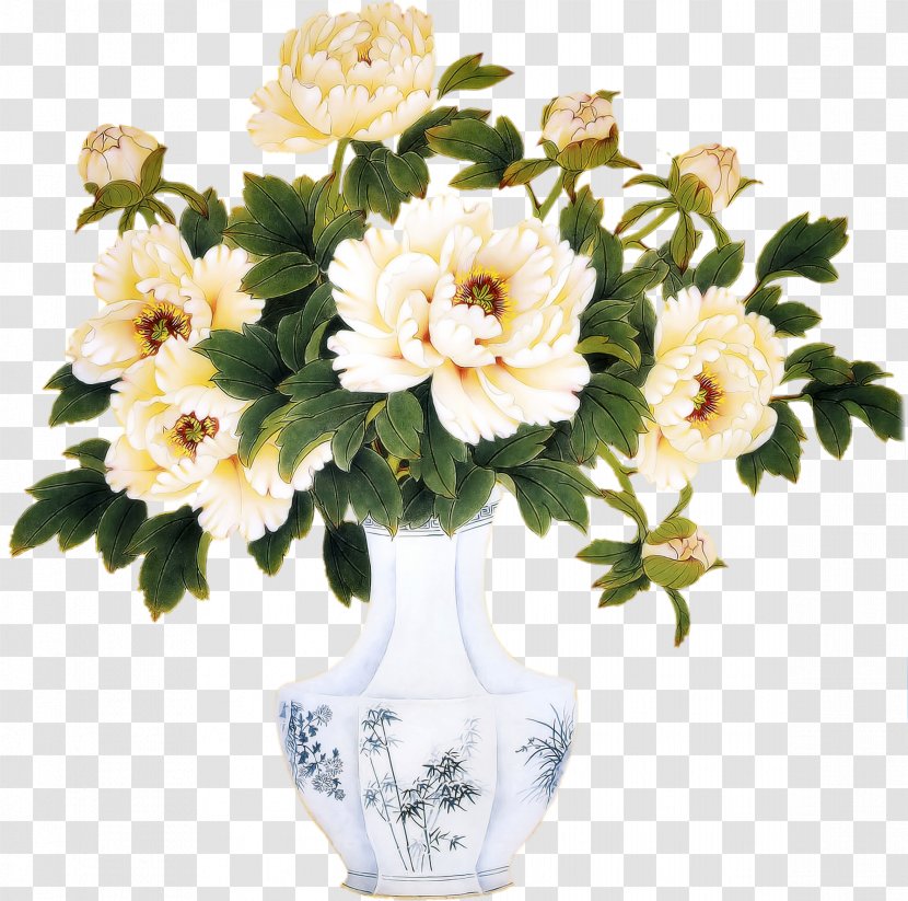 Flower Bouquet Vase Clip Art - Artificial - Peony Transparent PNG
