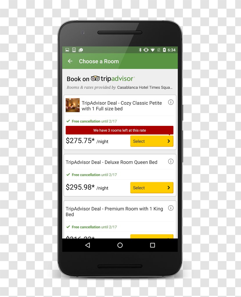 Smartphone Feature Phone TripAdvisor Hotel Android - Telephony Transparent PNG