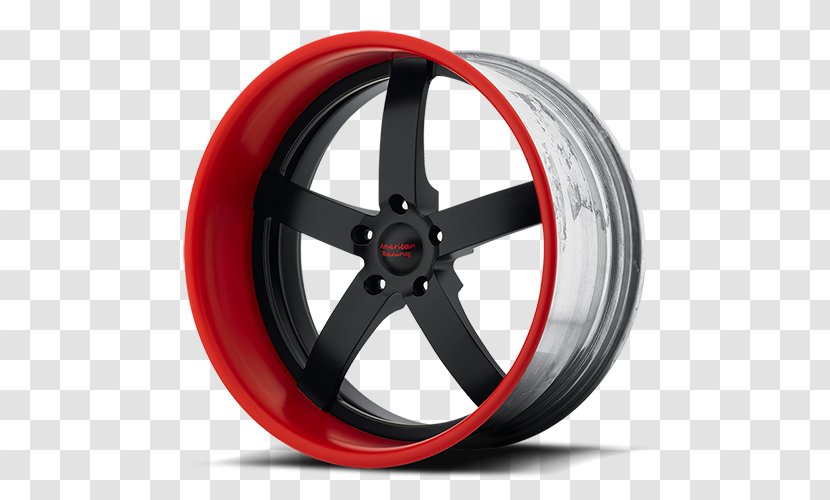 Alloy Wheel Car Rim American Racing - Red Transparent PNG