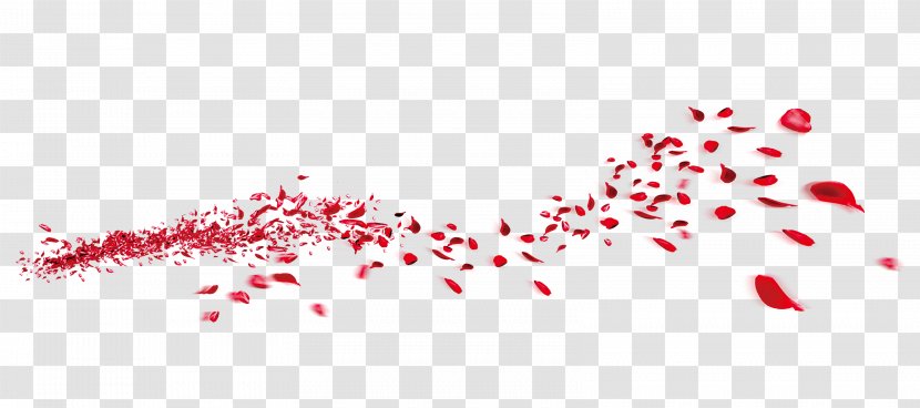 Petal Flower Desktop Wallpaper - Point - Red Dream Petals Floating Material Transparent PNG
