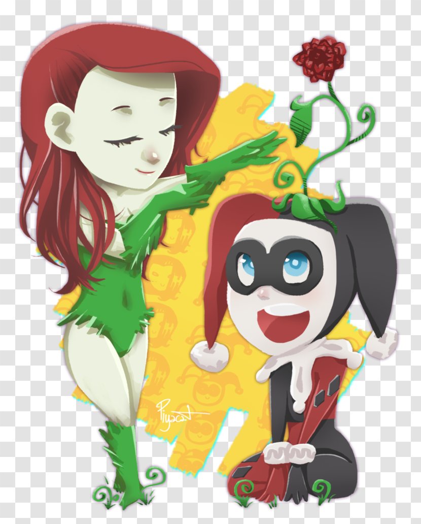 Poison Ivy Harley Quinn Drawing Fan Art - Cartoon Transparent PNG