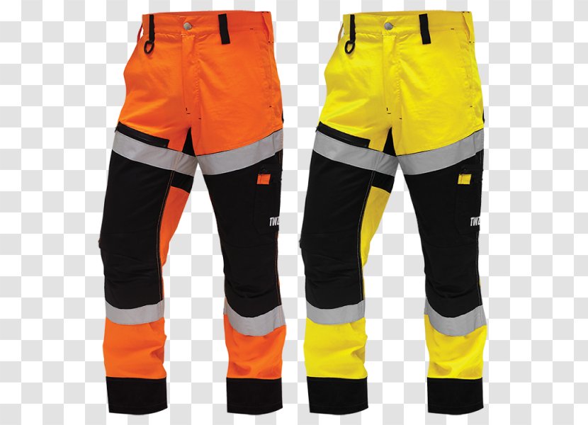 Shorts Pants Ripstop Workwear High-visibility Clothing - Orange - Hand Tear Paper Transparent PNG