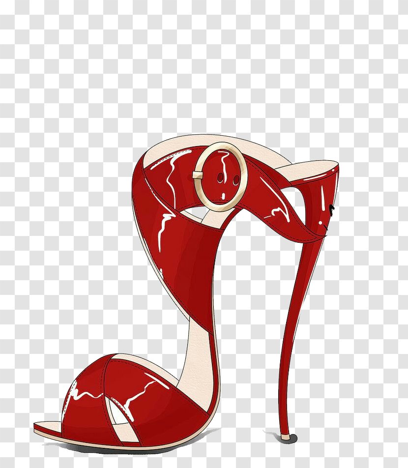 High-heeled Footwear Shoe Designer Illustration - High Heeled - Red Heels Transparent PNG