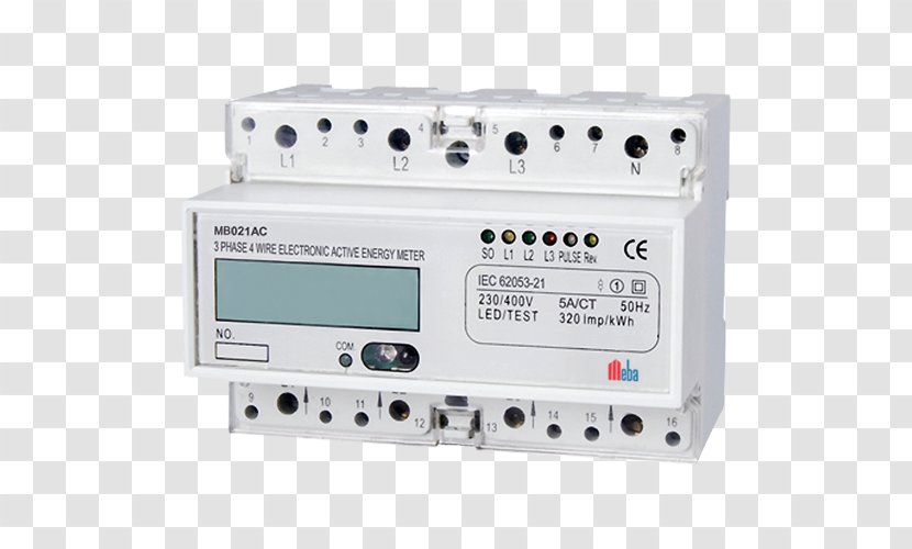 Electricity Meter Kilowatt Hour Three-phase Electric Power DIN Rail - Hardware Transparent PNG