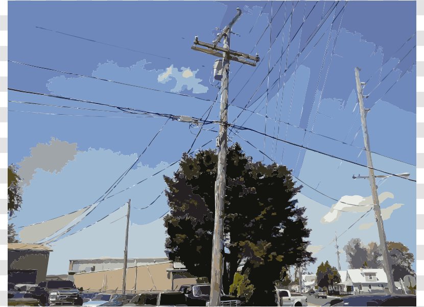 Public Utility Electricity Pole Clip Art - Cleaning - Cliparts Transparent PNG