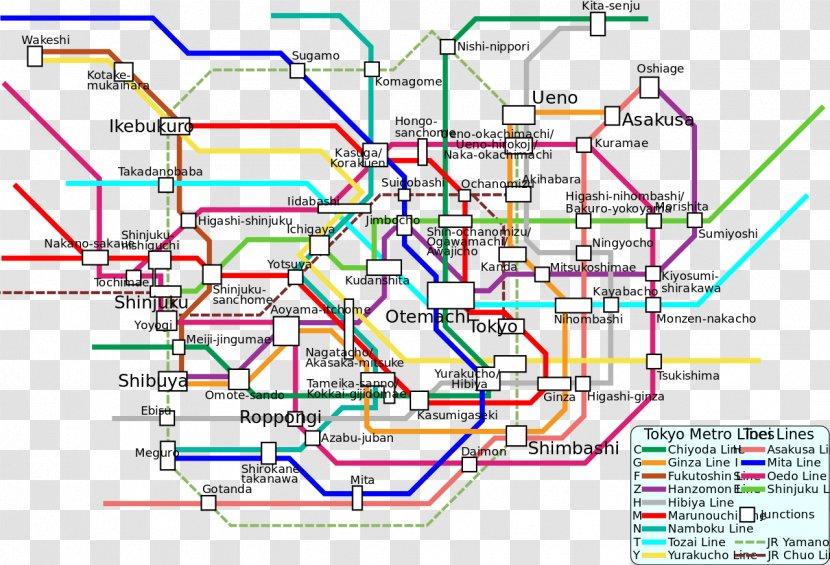 Tokyo Subway Asakusa Yamanote Line Rapid Transit Metro - Japan - Template Design Transparent PNG