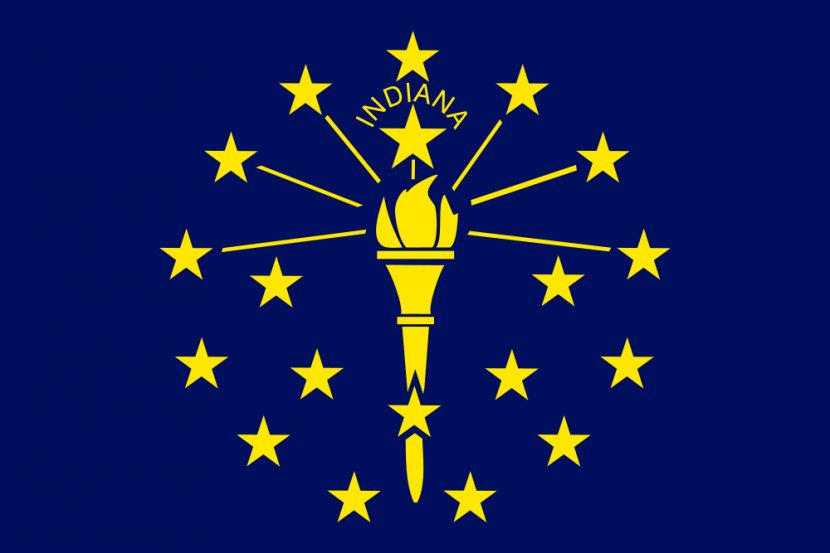 Flag Of Indiana State The United States - Connecticut - Outline Transparent PNG