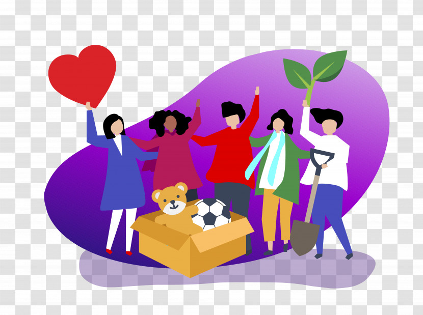 People Violet Cartoon Purple Love Transparent PNG