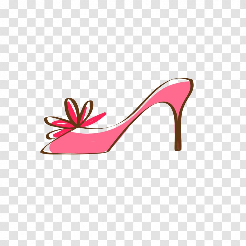 Pink High-heeled Footwear Shoe Clip Art - Magenta - Hand-painted High Heels Transparent PNG