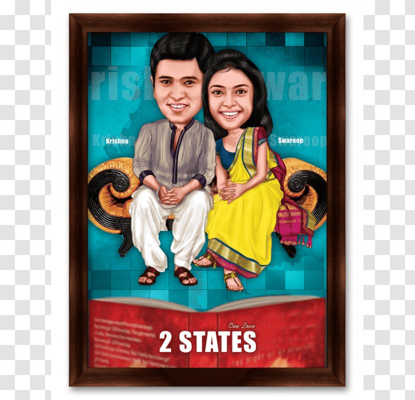 Wedding Invitation 2 States Anniversary Gift - Couple Transparent PNG