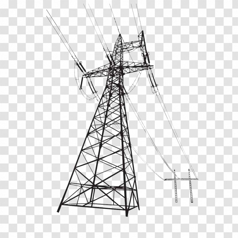 Overhead Power Line Transmission Tower Royalty-free Clip Art - Royaltyfree - High Voltage Transparent PNG