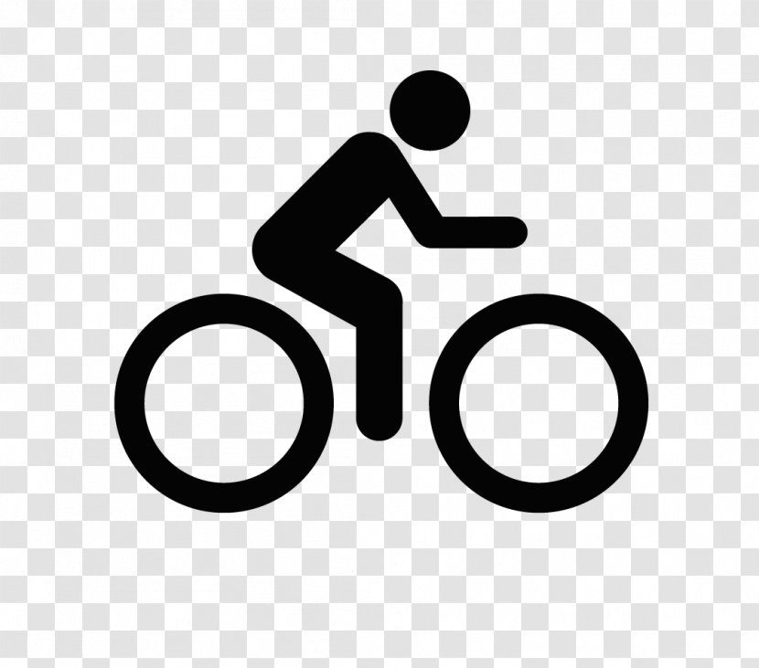 Bicycle Road Cycling Icon - Text - Cartoon Black Gym Logo Transparent PNG