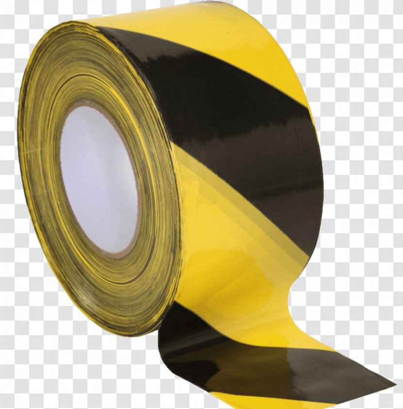 Adhesive Tape Barricade Hazard Yellow Gaffer - Black - Caution Transparent PNG