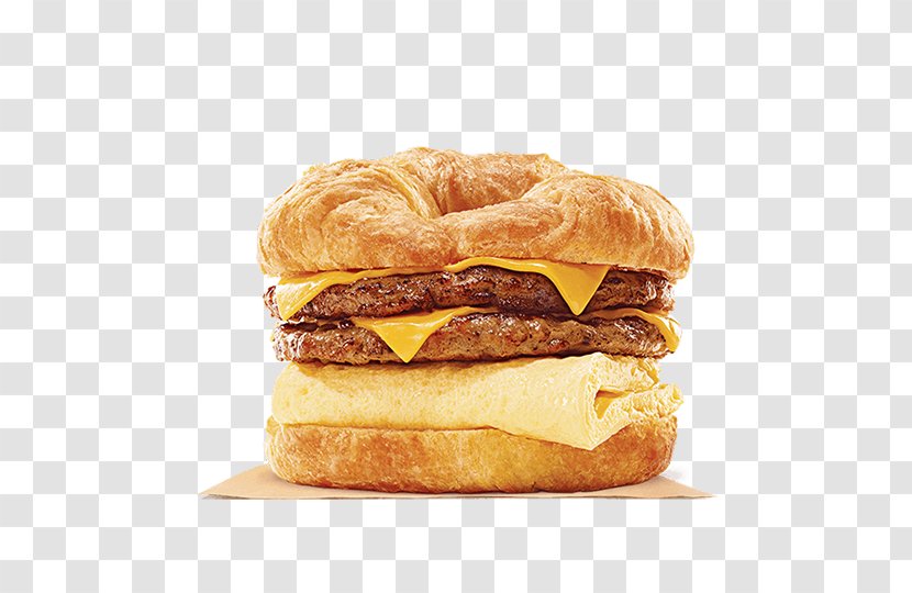 Bacon, Egg And Cheese Sandwich Croissant Breakfast Whopper - Margarine Transparent PNG
