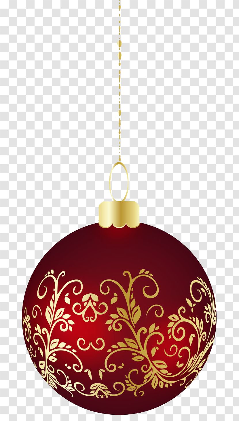 Christmas Ornament Decoration Clip Art - Red - Image Transparent PNG