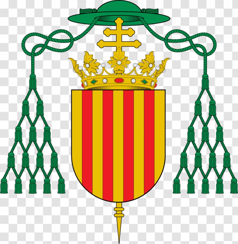 Coat Of Arms Cardinal Ecclesiastical Heraldry Escutcheon Galero - Aragon Filigree Transparent PNG