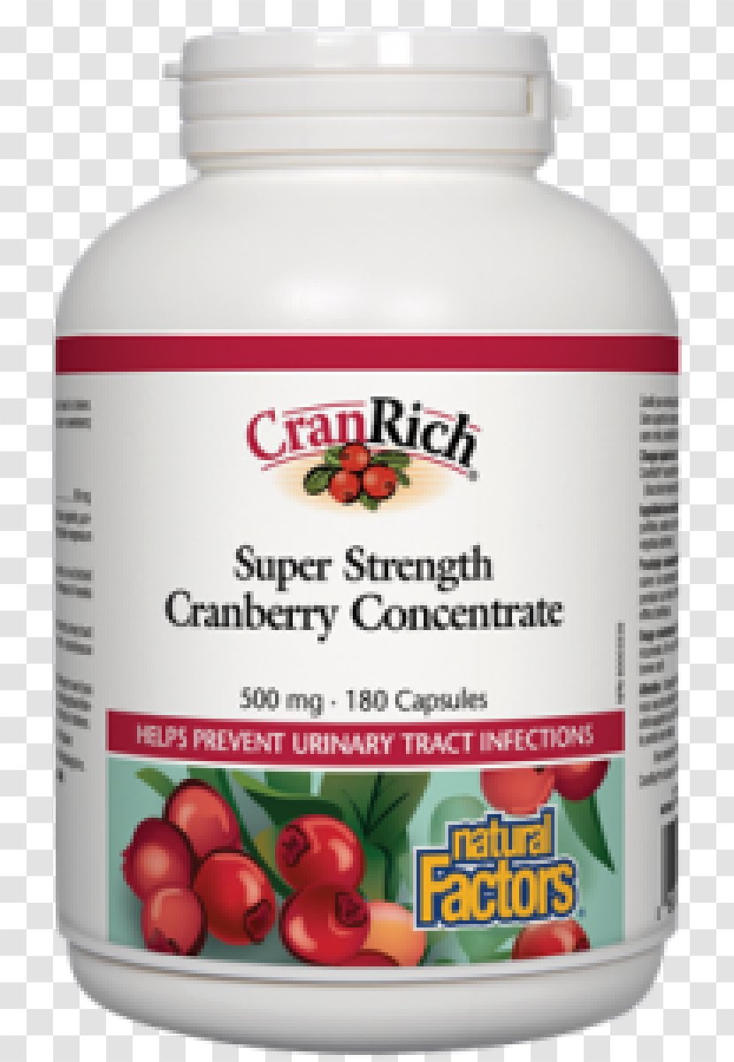 Natural Factors CranRich Super Strength Cranberry Juice Dietary Supplement Capsule - Blueberry - Pills Transparent PNG