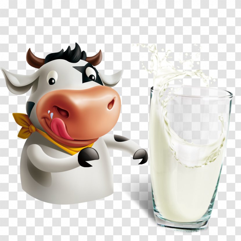 Milkshake Cattle Soured Milk Cream - Dairy - Cow And Transparent PNG