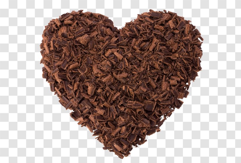 Chocolate Milk ChocolateChocolate Heart Food - Cake - Heart-shaped Chips Transparent PNG