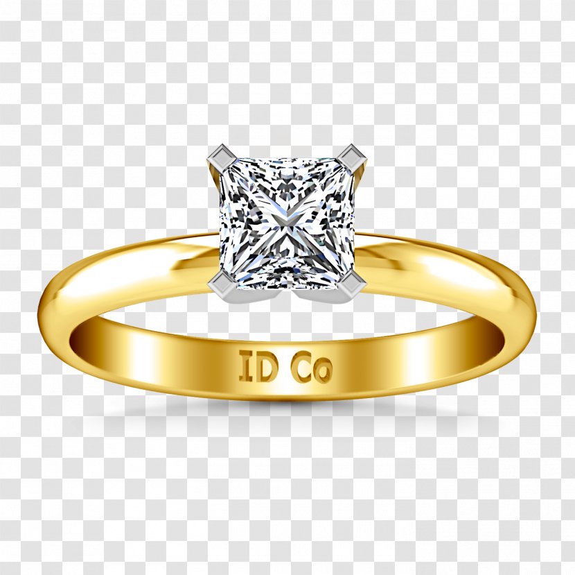 Wedding Ring Diamond Jewellery Princess Cut - Gemstone Transparent PNG