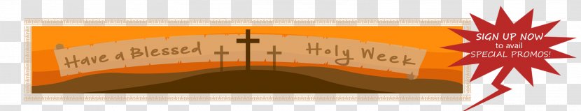 Banner Heat Brand Font - HOLY WEEK Transparent PNG