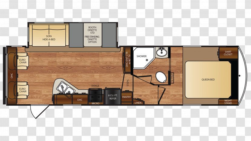 Floor Plan Campervans Forest River Caravan Fifth Wheel Coupling - Mobile Home Transparent PNG