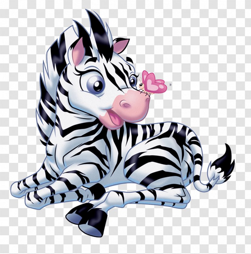 Horse Zebra Cartoon Clip Art - Cat Like Mammal Transparent PNG