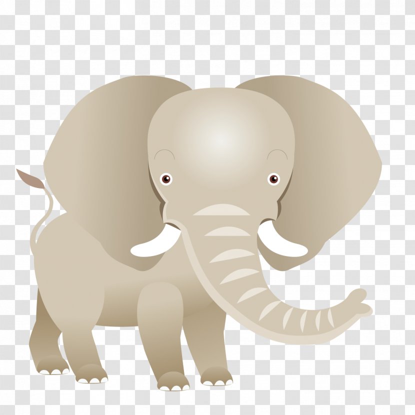 African Elephant Indian Cartoon - Head - Strong Transparent PNG