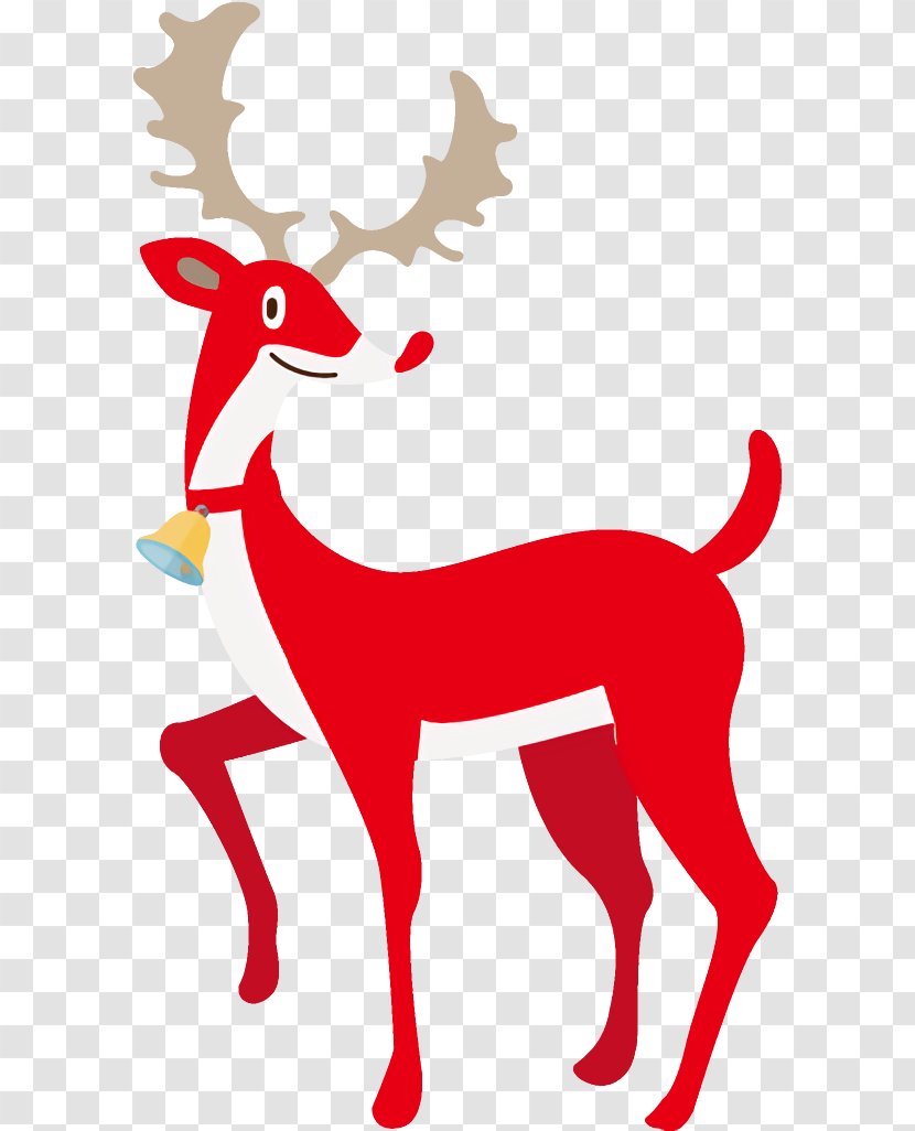Reindeer Christmas - Tail - Wildlife Line Art Transparent PNG