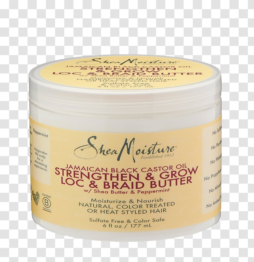 Shea Moisture Jamaican Black Castor Oil Strengthen & Grow Loc Braid Butter Shampoo SheaMoisture Strengthen, Restore Leave-In Conditioner - Cream Transparent PNG