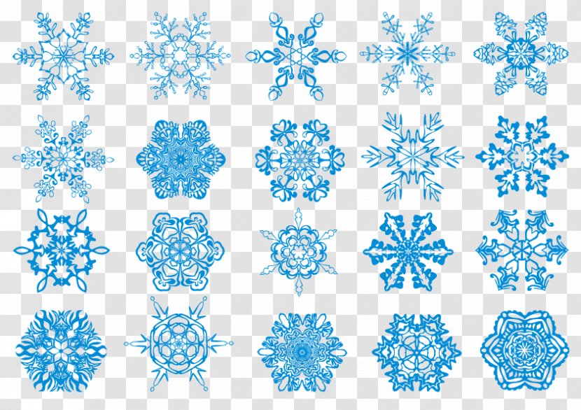 Snowflake Hexagon Clip Art - Symmetry - Blue Transparent PNG