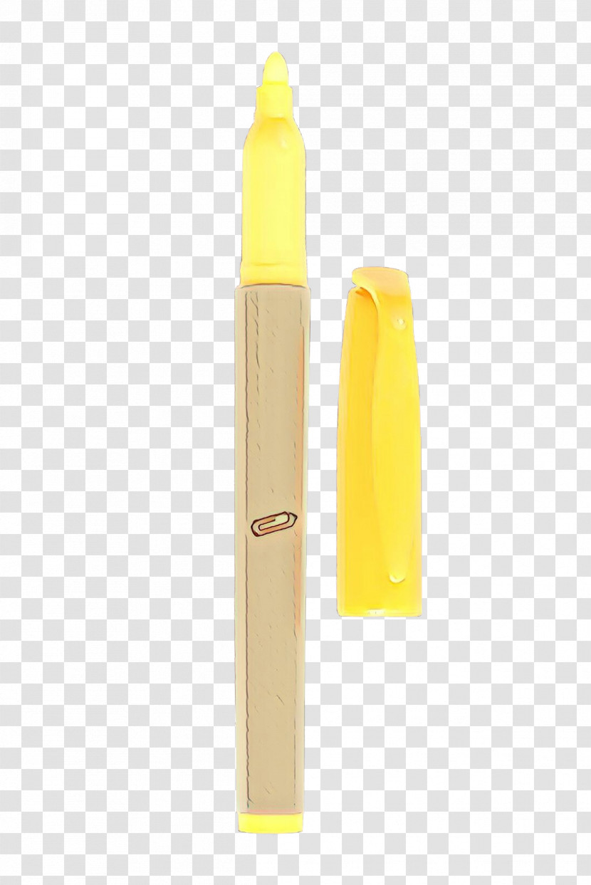 Yellow Material Property Cosmetics Writing Implement Candle Transparent PNG