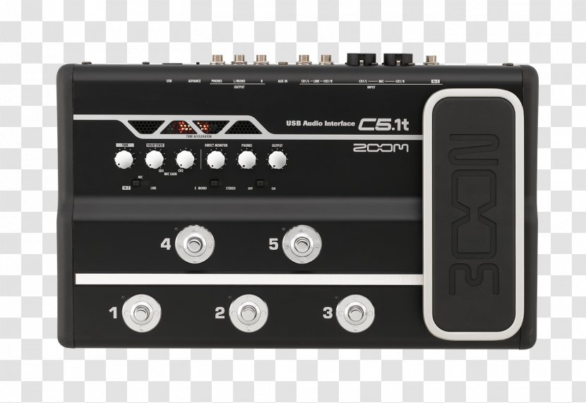 Guitar Amplifier Effects Processors & Pedals Microphone Zoom Corporation - Stereo Transparent PNG