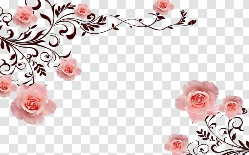 Paper Flower Painting Wallpaper - Blossom - Abstract Background Decoration Transparent PNG