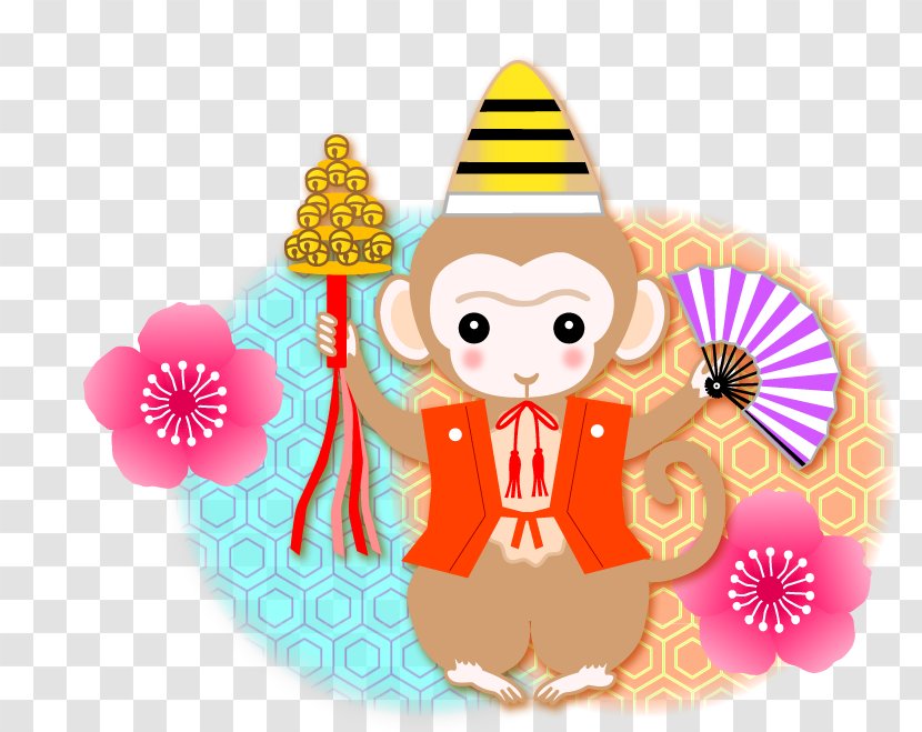 Party Hat Monkey Clip Art - Editing Transparent PNG