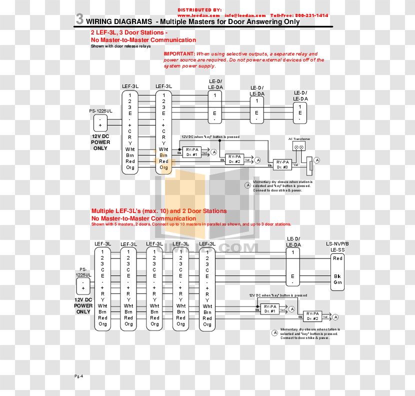 Wiring Diagram Electrical Wires & Cable Intercom Product Manuals - Paper Transparent PNG