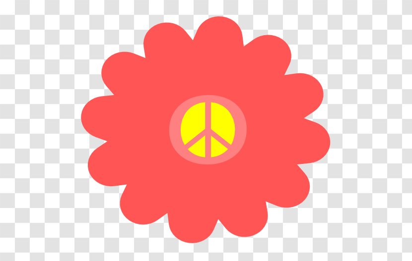 1960s Flower Power Hippie Clip Art - Peace Symbols - Cliparts Transparent PNG
