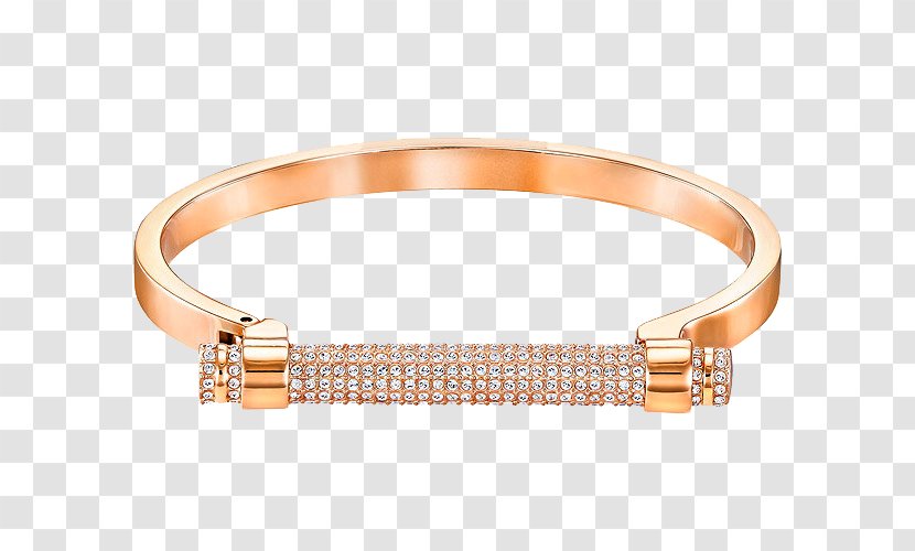Earring Swarovski AG Bangle Bracelet Jewellery - Jewelry Rose Golden Transparent PNG